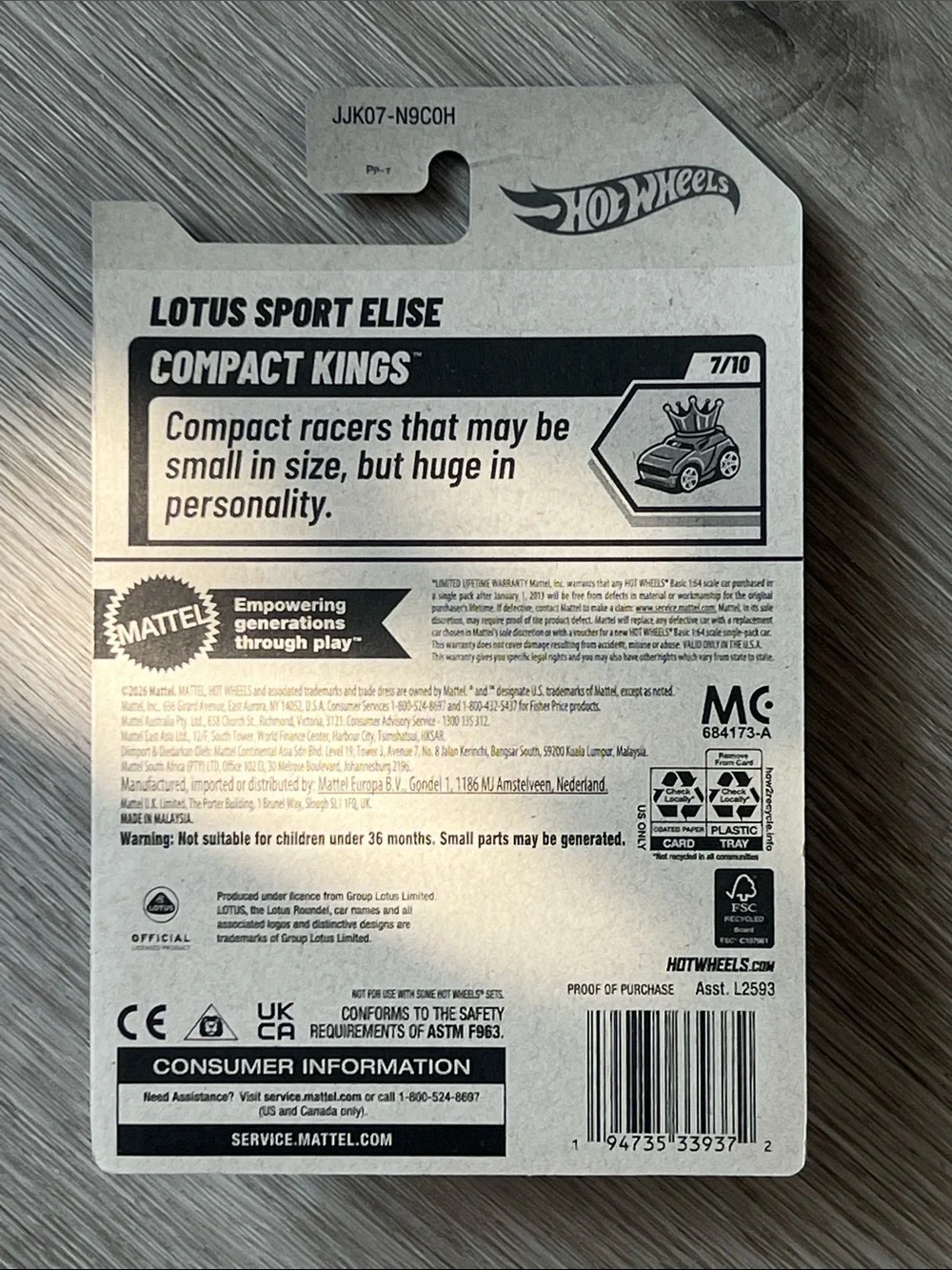 Lotus Sport Elise Hot Wheels